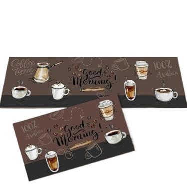 Imagem de Tapete Jogo Passadeira Cozinha Antiderrapante 2 Peças Lavável, Decorativo para Cozinha e Corredor, Ideal para Casais e Famílias(ESTAMPA 11)