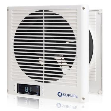 Imagem de Ventilador de transferência de ar de 20 cm para ambiente para circulação silenciosa, design de fluxo de ar reversível, ventilador de parede programável de 300 CFM, qualidade de construção durável