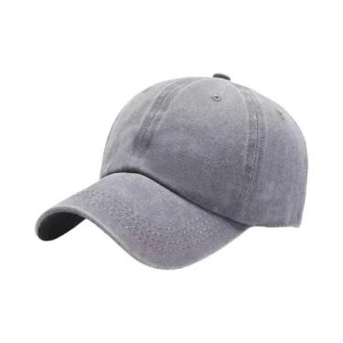 Imagem de Boné Retro Feminino De Verão Em Cor Sólida, Estilo Vintage, Lavado, Co