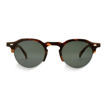 Imagem de Saint Germain Óculos de Sol Redondo Nilo Tortoise Notte, Unissex, Proteção UV400, Lentes Policarbonato, Estilo Retrô