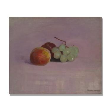 Imagem de NHLDZYH Tela vintage de frutas mortas, impressão de estilo de pintura a óleo vintage, decoração de jantar de fazenda rural. A32. 40 x 48 cm. Somente tela