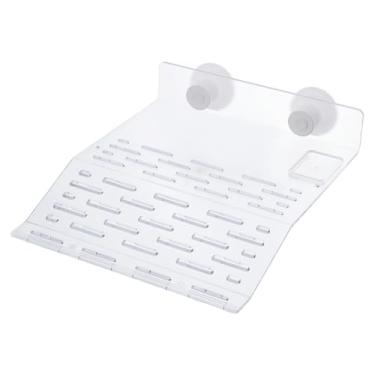 Imagem de SUPERFINDINGS 2 peças Plataforma de tartaruga transparente acrílico tartaruga terraço degraus ocos plataforma de descanso para répteis rampa de habitat réptil contatos flutuantes terraço ilha