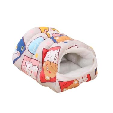 Imagem de WeiLaiKeQi Cama-caverna para animais de estimação, esconderijo com almofada espessa, compacta e confortável para cães e gatos, saco de dormir para animais de, Style a, L