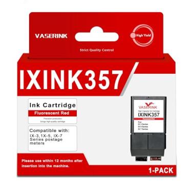 Imagem de Cartucho de tinta de substituição IXINK357 para sistemas de correspondência Quthree_browse-bin) Neopost iX-3, iX-5, iX-7, iX-7PRO, vermelho fluorescente, aprovado pelo USPS, até 17.000 impressões (1PK