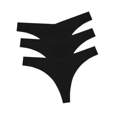 Imagem de Calcinhas Ultra-finas Sem Costura Para Mulheres, Tanga V-Waist, Conjun