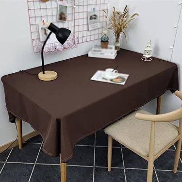 Imagem de Toalha de mesa de cor pura toalha de mesa de centro toalha de mesa retangular toalha de mesa impermeável decoração de festa toalha de mesa (cor: 22 especificações: 140 * 140 cm)