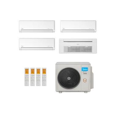 Imagem de Ar-Condicionado Multi Split Inverter Midea 36.000 (3x Evap HW 9.000 + 1x Evap Cassete 1 Via 18.000) Quente/Frio 220V