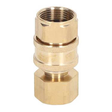 Imagem de aqxreight Acessórios de Conexão Rápida para Lavadora de Alta Pressão 5000PSI - Adaptador de Latão para Mangueira, Bomba e Spray - Rosca M18x1,5mm - Design de Trava Segura - para Longevidade (Plugue