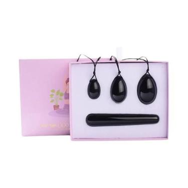 Imagem de Conjunto De Ovos Yoni De Jade Natural 4 Peças, Ferramentas De Massagem