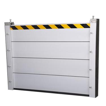 Imagem de Portão de barreira de controle de inundação de alumínio - Protetor de água reutilizável de 80-160 cm para portas de pátio, calçadas, armazéns e garagens - Proteção eficaz contra inundações e fácil