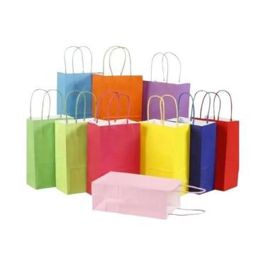 Imagem de Sacos De Presente De Papel Kraft Coloridos, 10 20 Peças, Doces, Faça V