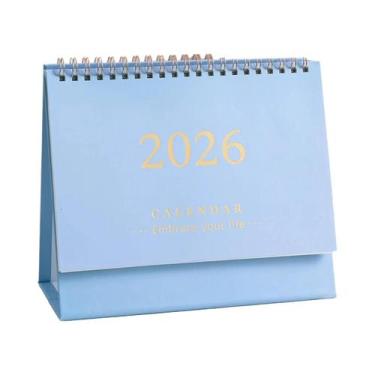Imagem de Calendário De Mesa Portátil Dobrável 2026, Decoração Para Escritório E
