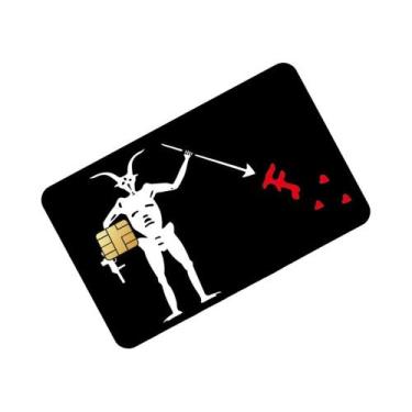 Imagem de Adesivos Impermeáveis Com Tema Pirata Para Cartões De Crédito - 4 Peça