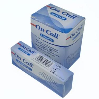 Imagem de Kit 100 Lancetas e Lancetador Acon Para Amostra Sanguínea E Medição de