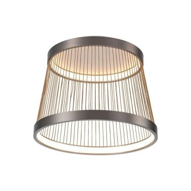 Imagem de Plafon Nordecor Beys 2939 Led Bivolt Cinza-dourado 3000K