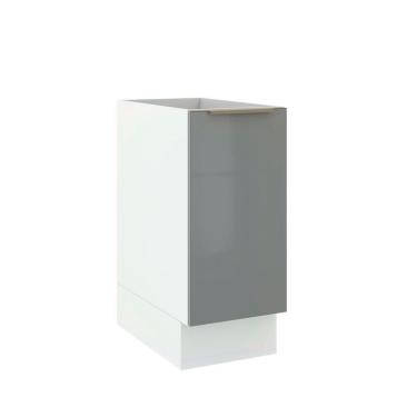 Imagem de Balcão Madesa Lux 35cm 1 Porta Branco Cinza