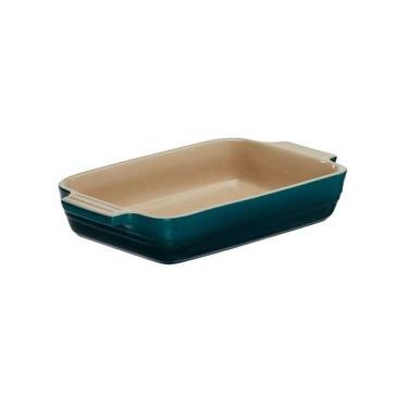 Imagem de Travessa Retangular Classic 32 cm Azul Deep Teal Le Creuset