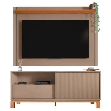 Imagem de Painel Para Tv 55 Pol E Rack Bancada 150cm Lucca Areia/freijó C01 - Mpozenato
