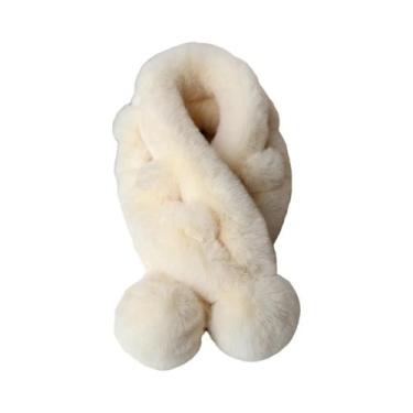 Imagem de Cachecol Feminino Grosso De Pelúcia Com Cruzamento, Gola Térmica De In