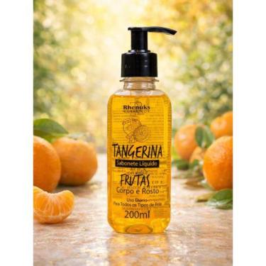 Imagem de Sabonete Líquido Tangerina 200ml Hidratante Corpo e Rosto Perfumado Rh