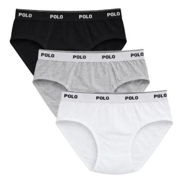 Imagem de Kit 3 Cuecas Slip Polo Star Cotton 100 Algodão Penteado Masculina Adul