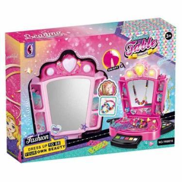 Imagem de Kit de Maquiagem e Beleza Penteadeira Infantil Domni