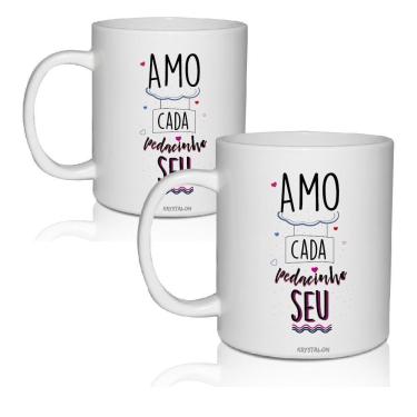 Imagem de Kit 2 Canecas Acrílico Pedacinho - Para Dia Dos Namorados