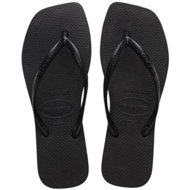 Imagem de Sandália Havaianas Feminina Slim Square 39/40 Preto