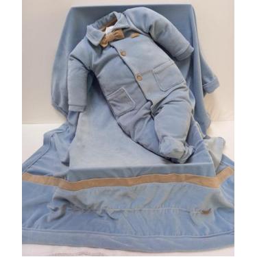 Imagem de Saída Maternidade Plush Bebê Menino Inverno Paraiso 16129, Azul médio,