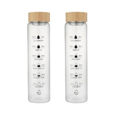 Imagem de Garrafa De Água De Vidro Borossilicato Grande 750/1000ml Com Tampa De 