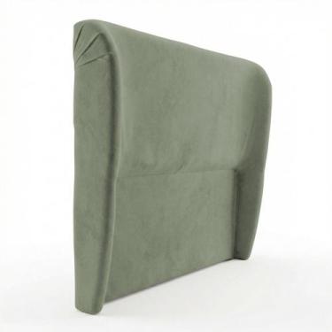 Imagem de Cabeceira Para Cama Box Casal Padrão Liah 140cm Bouclê Verde Menta - A