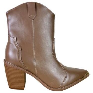 Imagem de Bota Country Feminina Vizzano Salto Médio Bico Fino em Napa-Feminino
