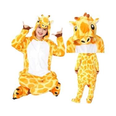 Imagem de Pijamas De Animais Em Estilo Kigurumi Para Adultos E Crianças, Girafa,