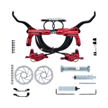 Imagem de Freio Hidráulico De Disco De 4 Pistões HB-876E Preto E Vermelho 160 18