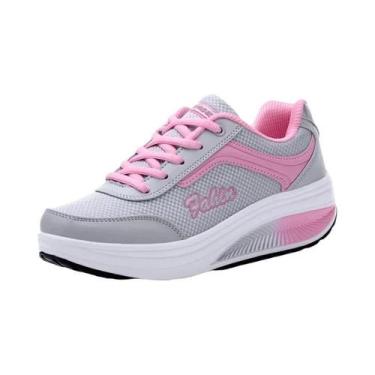 Imagem de Sapatos Femininos Vulcanizados Plus Size - Tênis Plataforma de Alta Qu