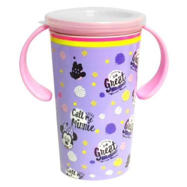 Imagem de Copo Infantil Bebê Anti Vazamento 360 Treinamento com Tampa Minnie - P