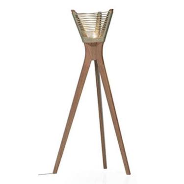 Imagem de Luminária de Chão Moza Corda Remi Estrutura Madeira Cedro 145cm - 7045