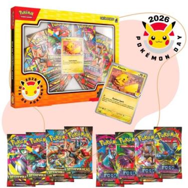 Imagem de Coleção Dia De Pokemon 2026 Pack 8 Pacotes Booster +1 Carta - Pokémon