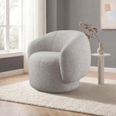 Imagem de Poltrona Base Fixa e Estofada Ivy Espresso Móveis Cinza