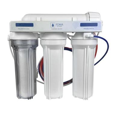 Imagem de Filtro Osmose Reversa + Deionizador - 75gpd para Produção de Água Zera