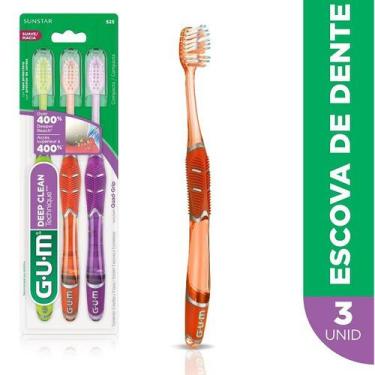 Imagem de Escova Dental Technique Deep Clean Macia - COR Sortida - 3 Unidades - 