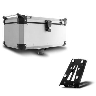 Imagem de Baú Moto Alumínio Top Case 56 Litros + Base de Fixação Super Adventure