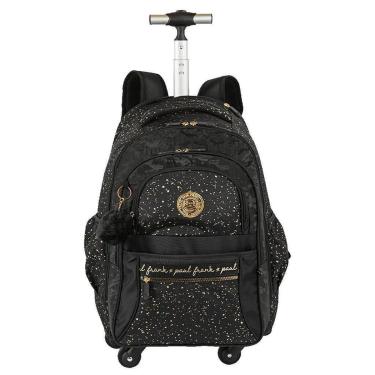 Imagem de Mochila com Carrinho Sestini Paul Frank Styles Gold e Preto-Unissex