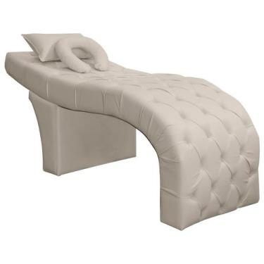 Imagem de Maca Estética para Cílios Design Salão Estofada material sintético Beg