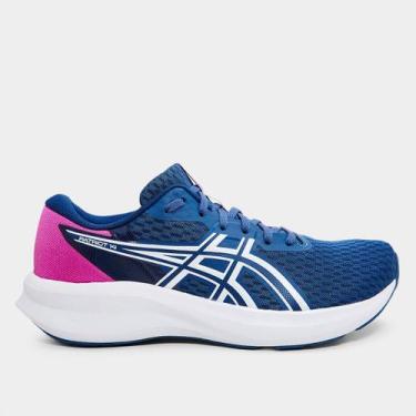 Imagem de Tênis Asics Patriot 14 Feminino, Azul, Branco, 36