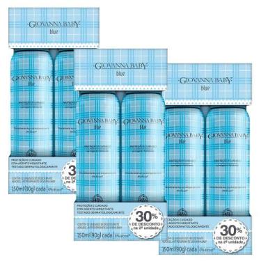 Imagem de Kit Desodorante Aerosol Giovanna Baby Blue Duo Pack - 3 Unidades