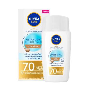 Imagem de Fluido Diário NIVEA Sun UV Face Specialist Ultra Light FPS 70 Cor Médi
