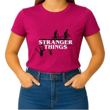 Imagem de Camiseta Camisa Adulto Feminina Masculina Algodão Série Stranger Thing