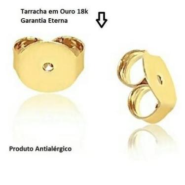 Imagem de Tarracha De Brinco Em Ouro 18k Pequena O Par Estilo Borboleta - virtua