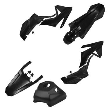 Imagem de Kit Plástico Carenagem Amx Adventure Honda Xr 250 Tornado, Preto
